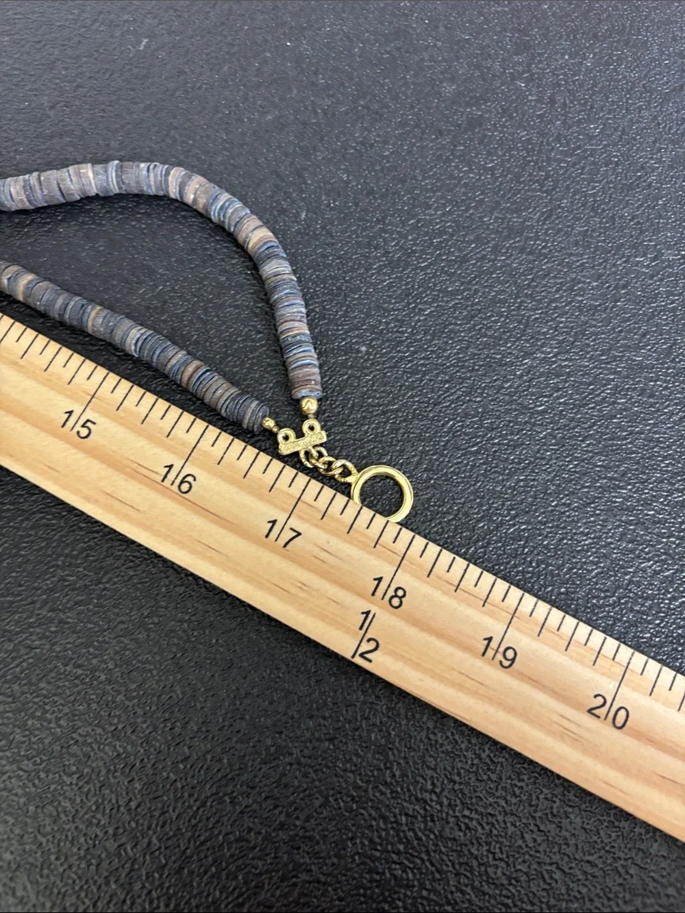 Vintage Handcrafted Resin Coconut Black Geometric Statement Necklace